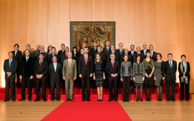 Los Príncipes de Asturias reciben al Grupo AN en su Centenario