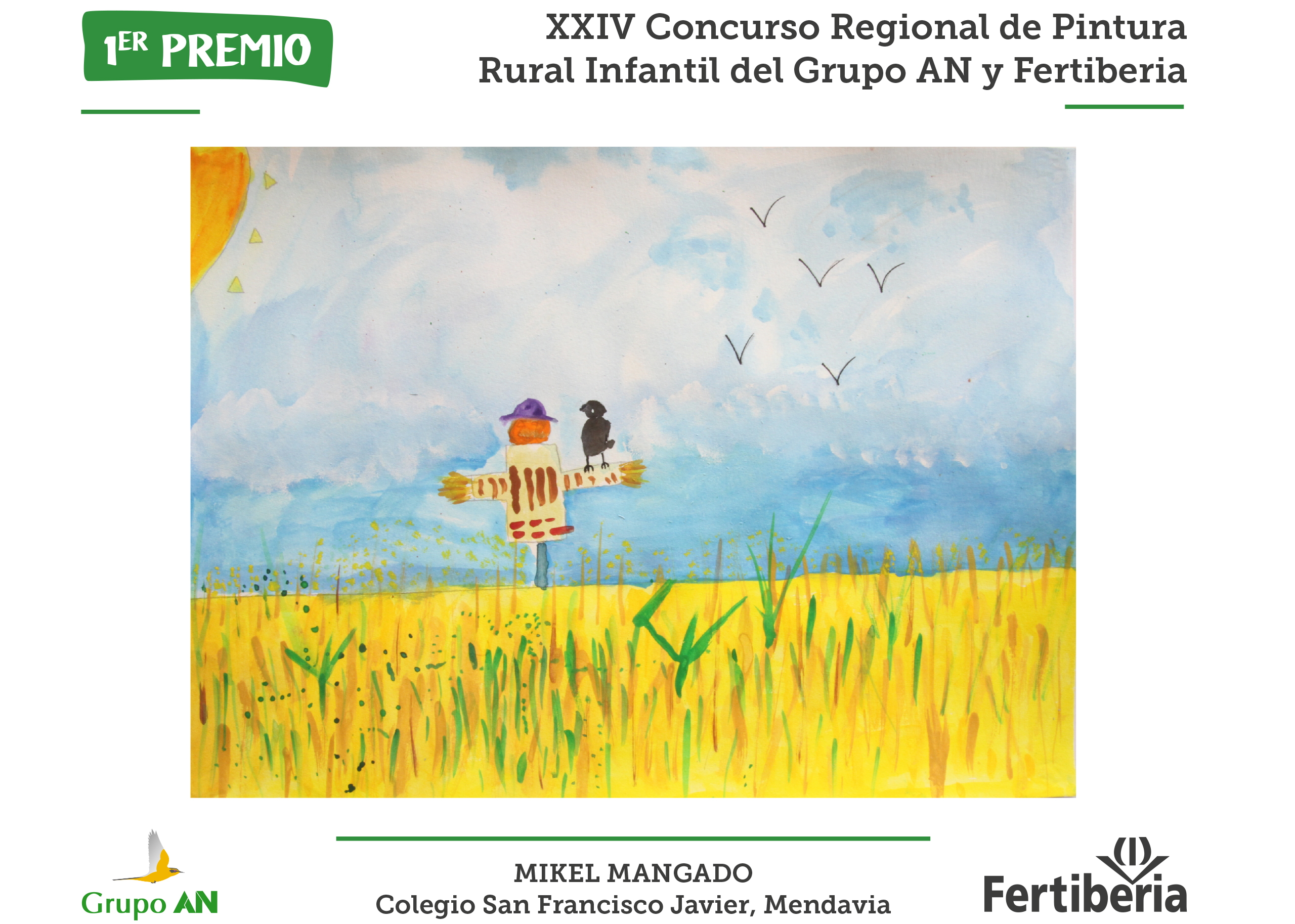 Primer Premio Certamen de Pintura Rural Infantil Grupo AN y Fertiberia 2021